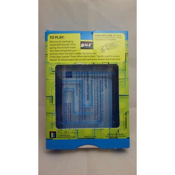 Bilz Mini Gift Card Bi-Level Maze Gift Card Holder Game Puzzle - Blue - Picture 2 of 7